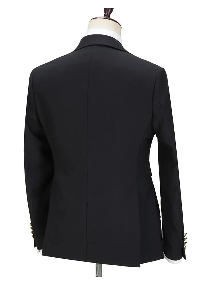 Modern Fit Suit with Peak Lapel (Black) M2TR main image 1